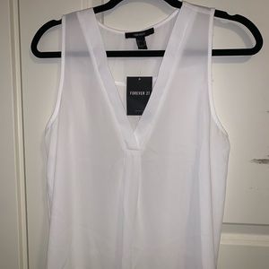 F21 sheer sleeveless blouse